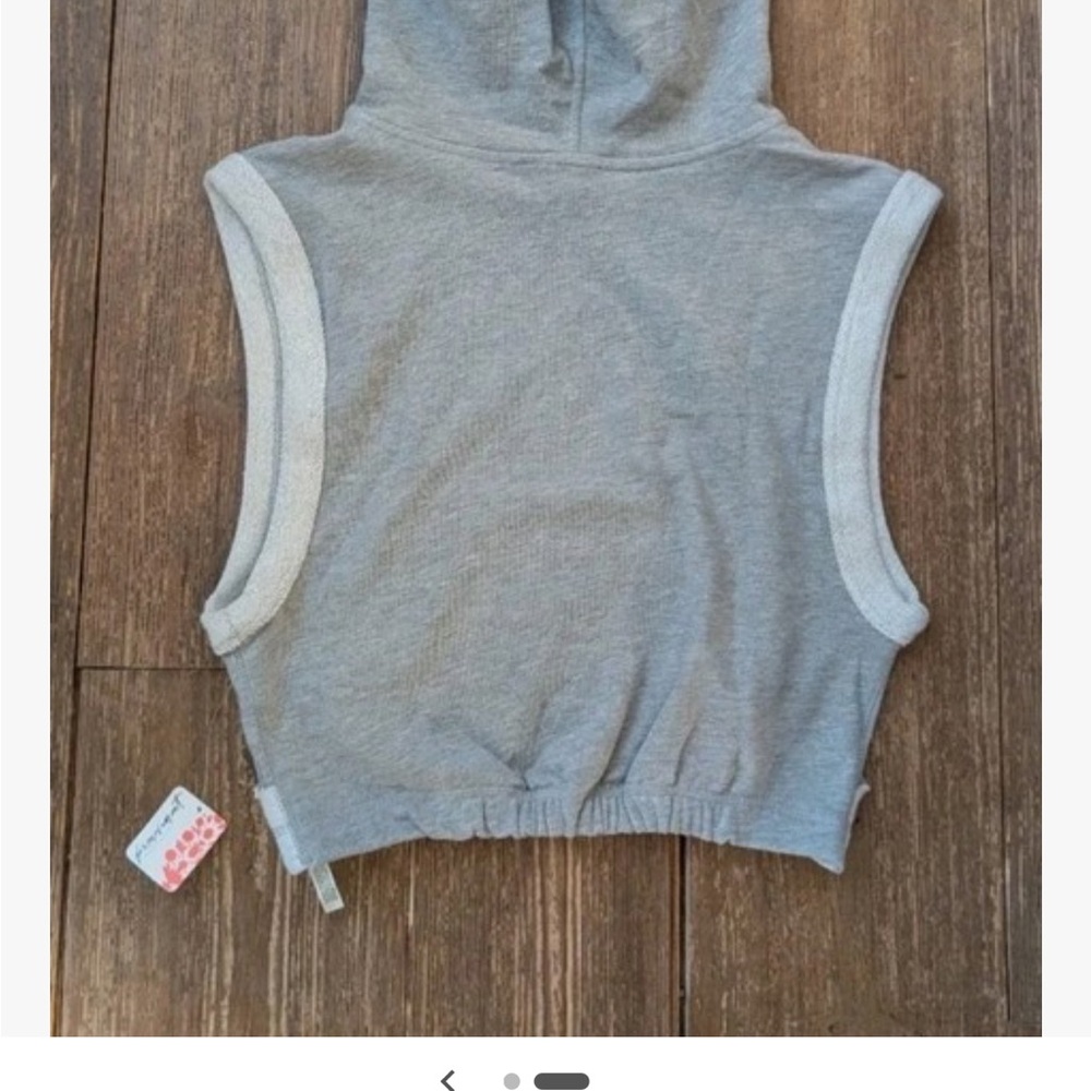 Free People Movement Sleeveless Hooded Sweatshirt Tank with Front Pocket size S - Picture 2 of 7